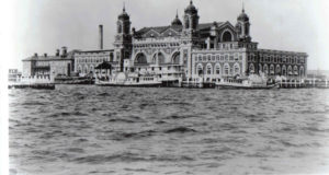 ellis island before statue of liberty