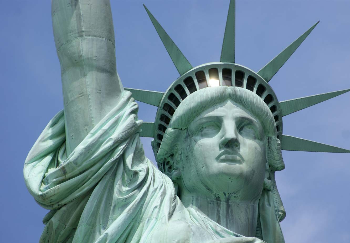 The Statue of Liberty created by sculptor Frederic Auguste Bartholdi the  statue was gifted by France to the USA in the late 1800s New York Stock  Photo - Alamy