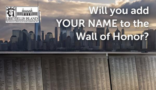 Wall of Honor on Ellis Island - Inscribe your family story